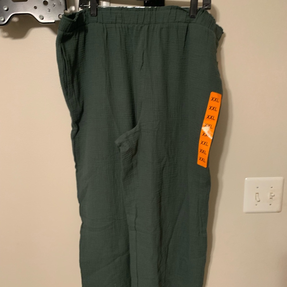 New Jessica Simpson Women's Gauze Pant. Green. XXL - Picture 3 of 6